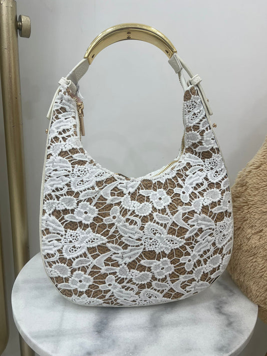 Hobo bag con pizzo
